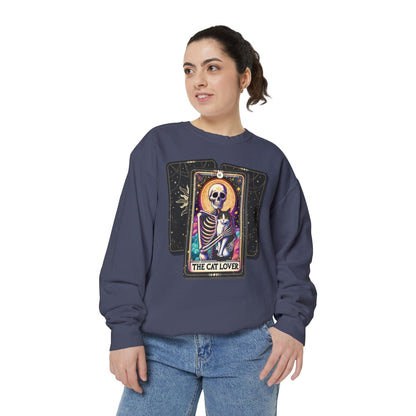 The Cat Lover Tarot Card Skeleton Sweatshirt Sweatshirt