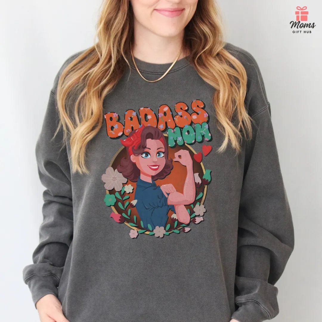 Badass Mom Vintage Vibes Sweatshirt Sweatshirt