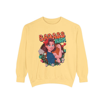 Badass Mom Vintage Vibes Sweatshirt Sweatshirt Butter / S