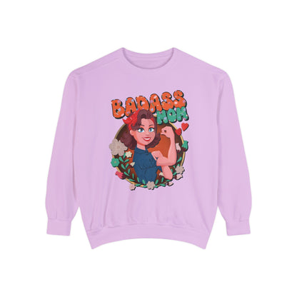 Badass Mom Vintage Vibes Sweatshirt Sweatshirt Orchid / S