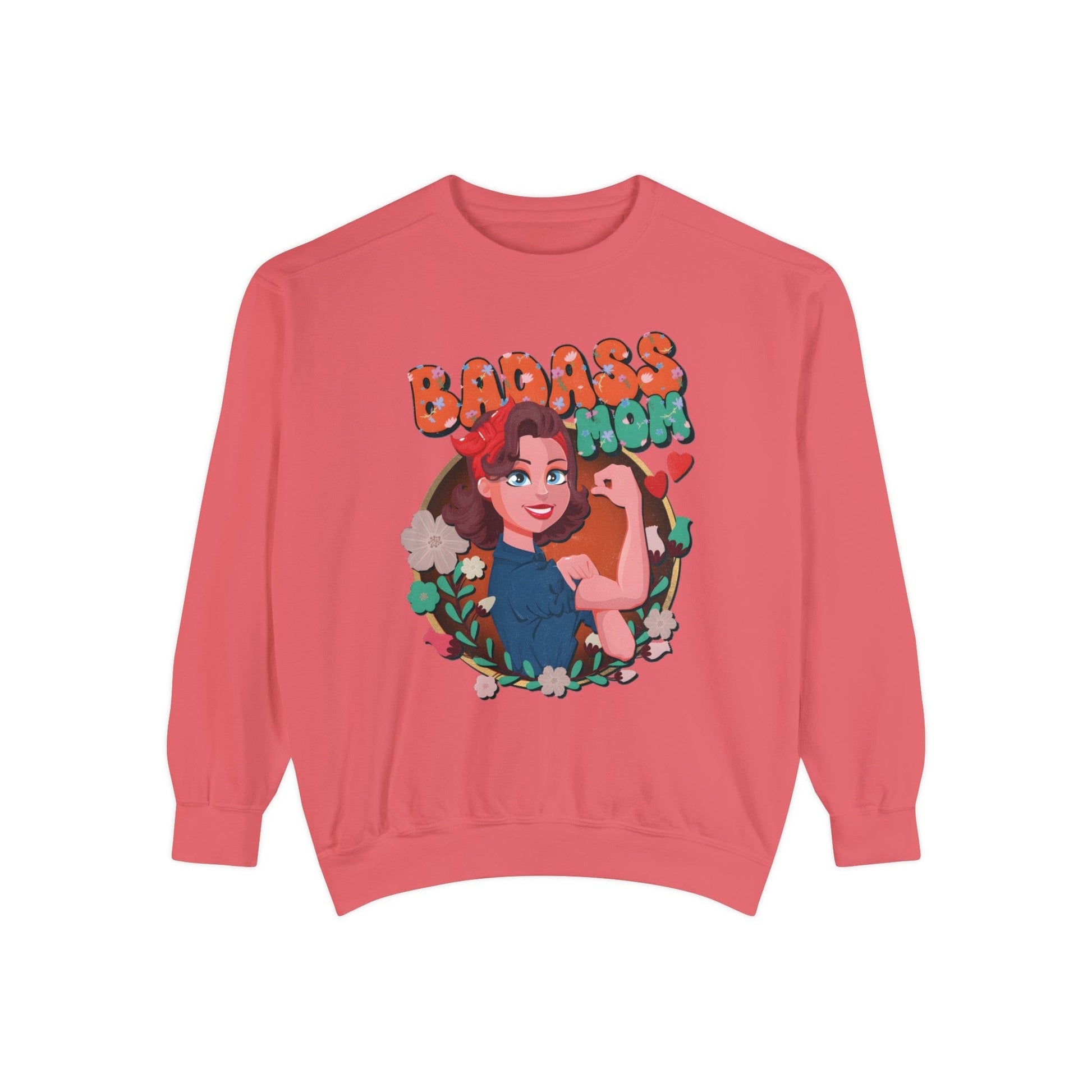Badass Mom Vintage Vibes Sweatshirt Sweatshirt Watermelon / S