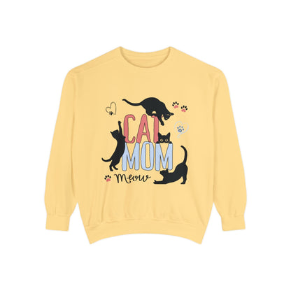 Silly Cats Mom Funny Sweatshirt Sweatshirt Butter / S