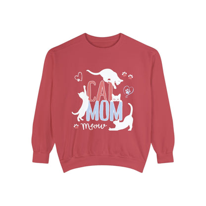 Silly Cats Mom Funny Sweatshirt Sweatshirt Crimson / S