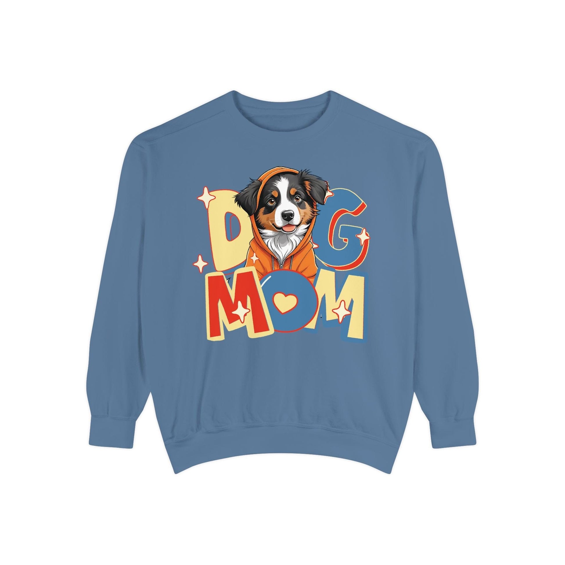 Cute Aussie in Hoodie Dog Mom Sweatshirt Sweatshirt Blue Jean / S