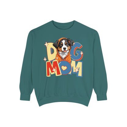 Cute Aussie in Hoodie Dog Mom Sweatshirt Sweatshirt Blue Spruce / S