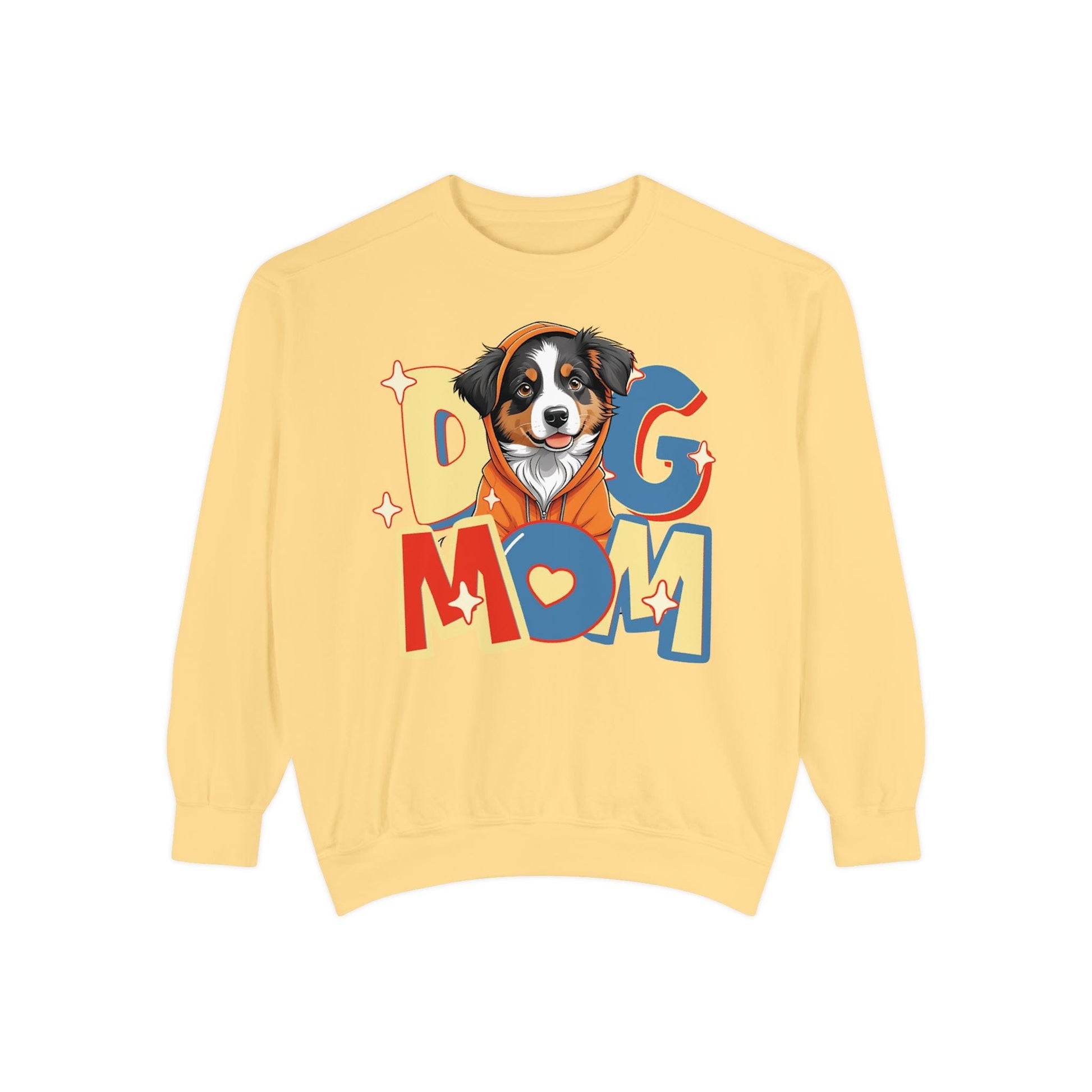 Cute Aussie in Hoodie Dog Mom Sweatshirt Sweatshirt Butter / S