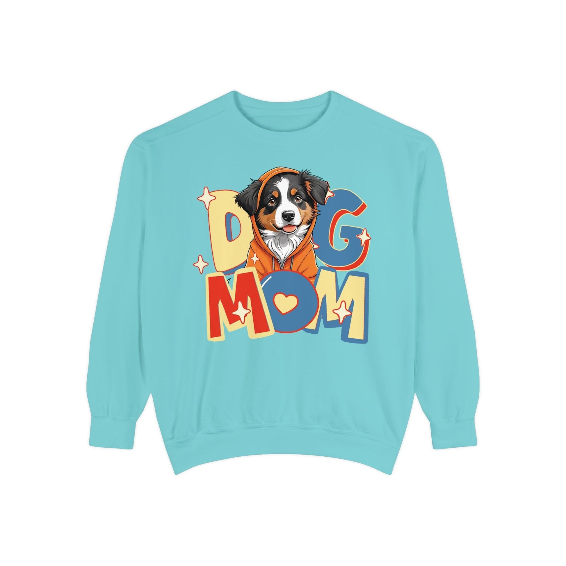 Cute Aussie in Hoodie Dog Mom Sweatshirt Sweatshirt Chalky Mint / S