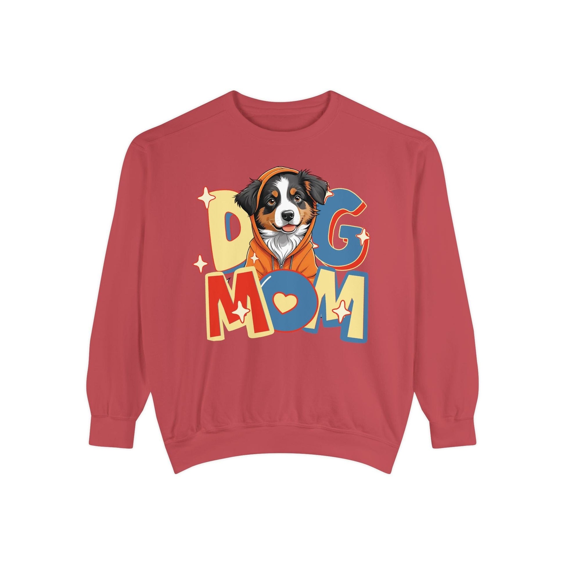 Cute Aussie in Hoodie Dog Mom Sweatshirt Sweatshirt Crimson / S