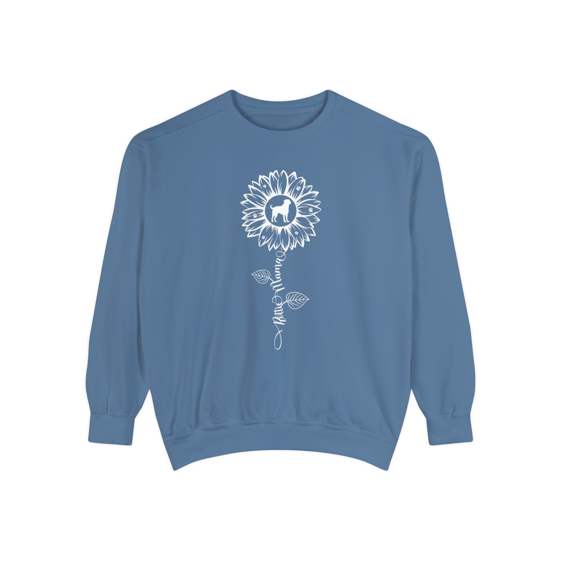 Rottie Mama Sunflower Sweatshirt Sweatshirt Blue Jean / S