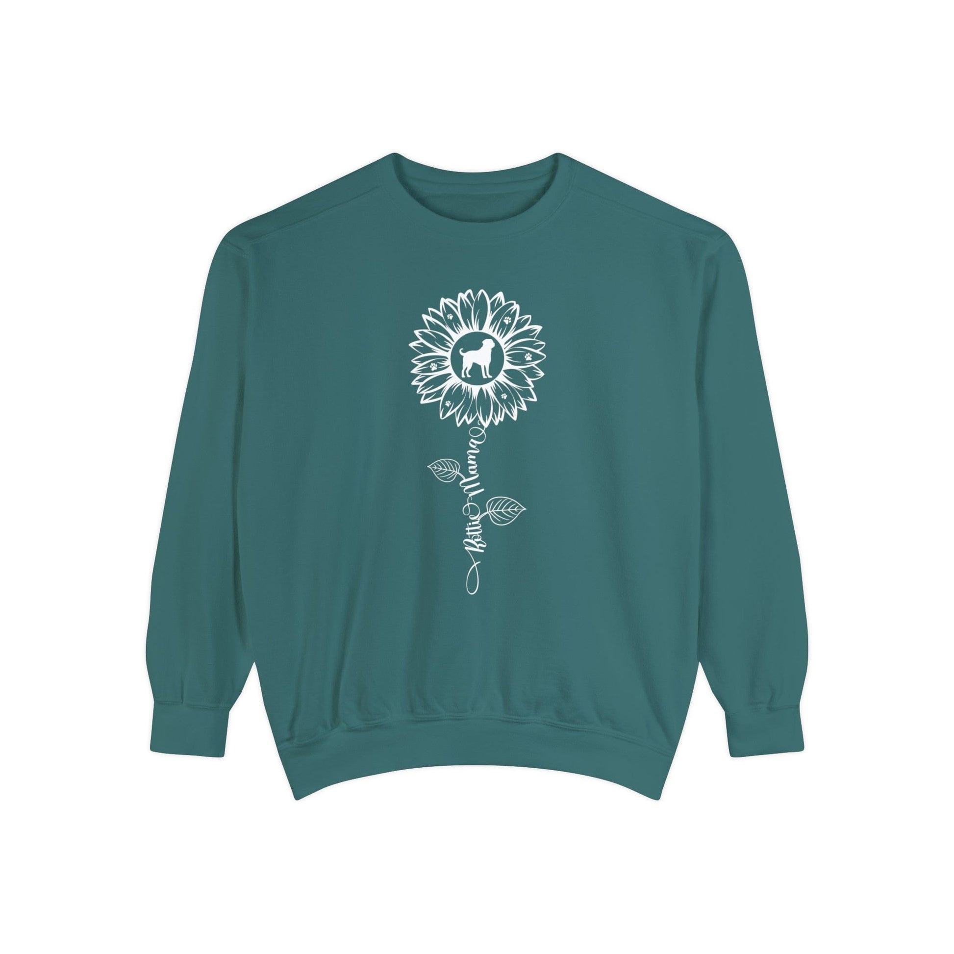 Rottie Mama Sunflower Sweatshirt Sweatshirt Blue Spruce / S