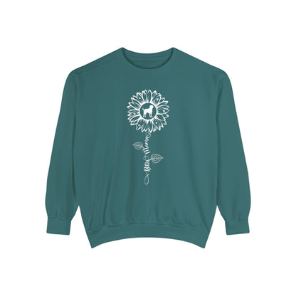 Rottie Mama Sunflower Sweatshirt Sweatshirt Blue Spruce / S