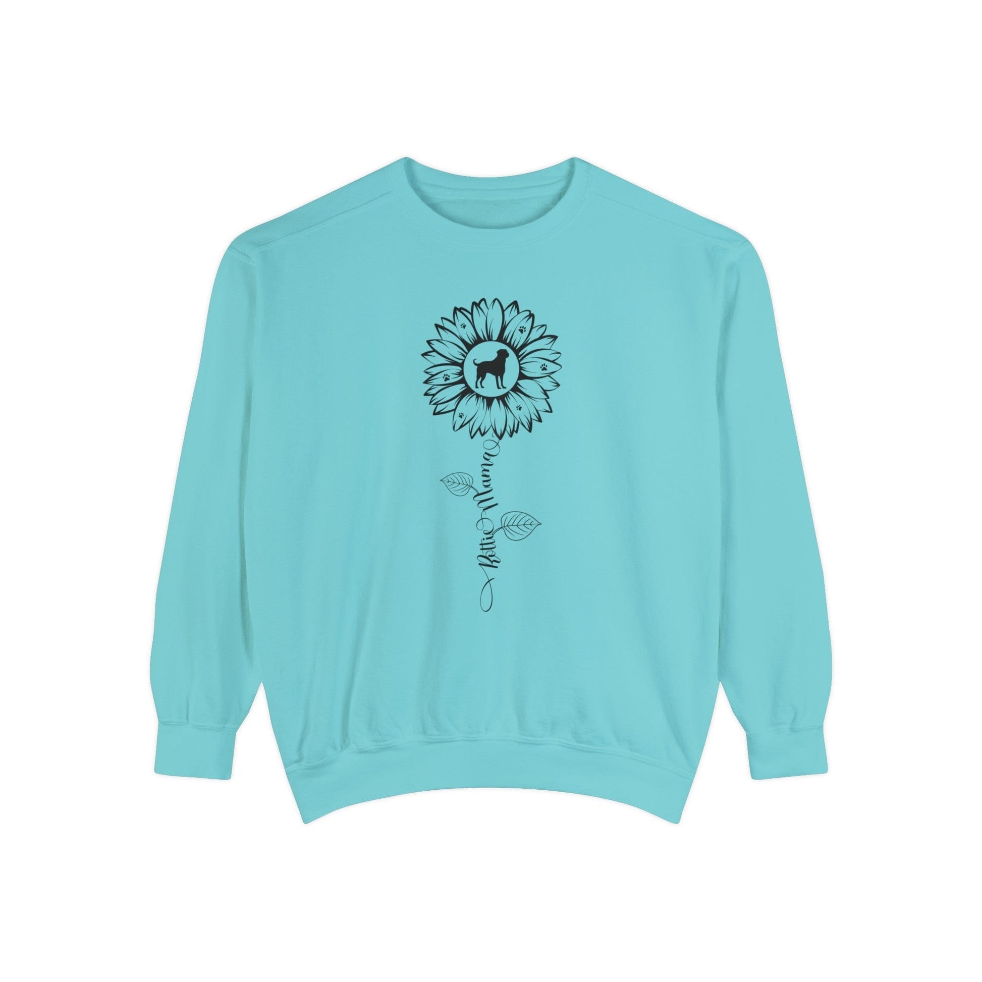 Rottie Mama Sunflower Sweatshirt Sweatshirt Chalky Mint / S