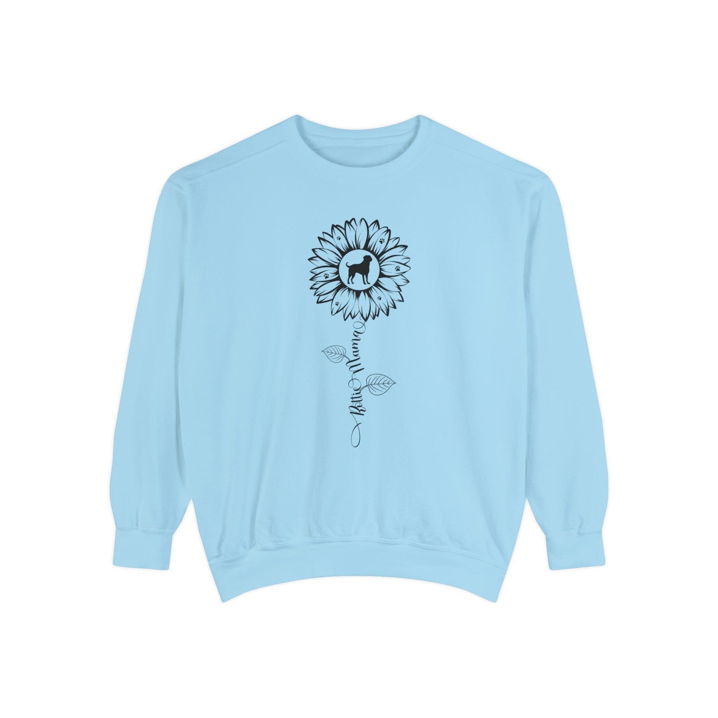 Rottie Mama Sunflower Sweatshirt Sweatshirt Chambray / S