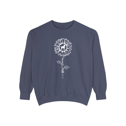 Rottie Mama Sunflower Sweatshirt Sweatshirt Denim / S