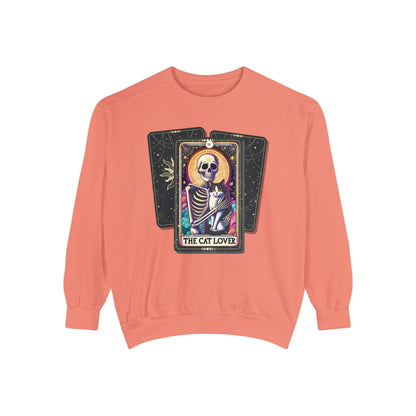 The Cat Lover Tarot Card Skeleton Sweatshirt Sweatshirt Terracotta / S