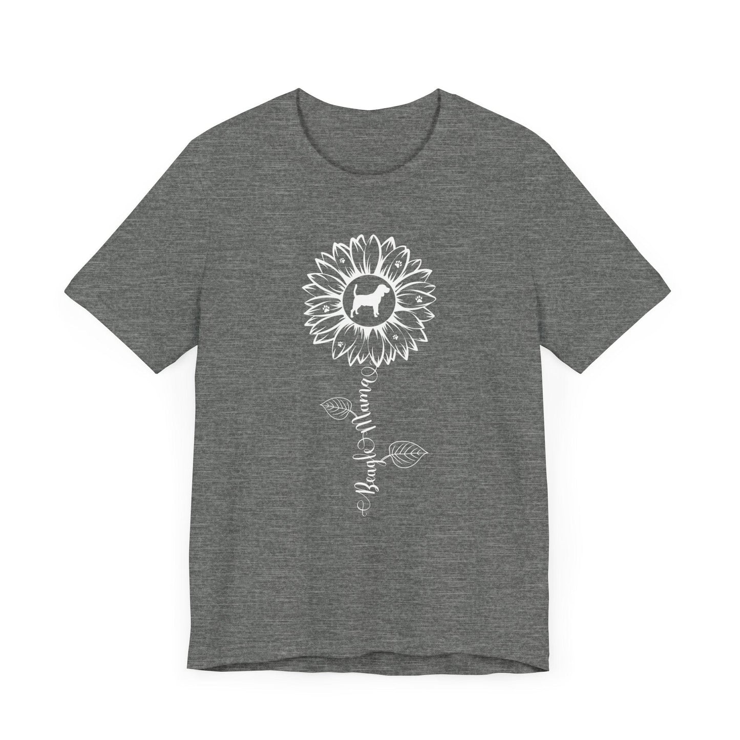 Beagle Mama Sunflower T-Shirt T-Shirt Deep Heather / S