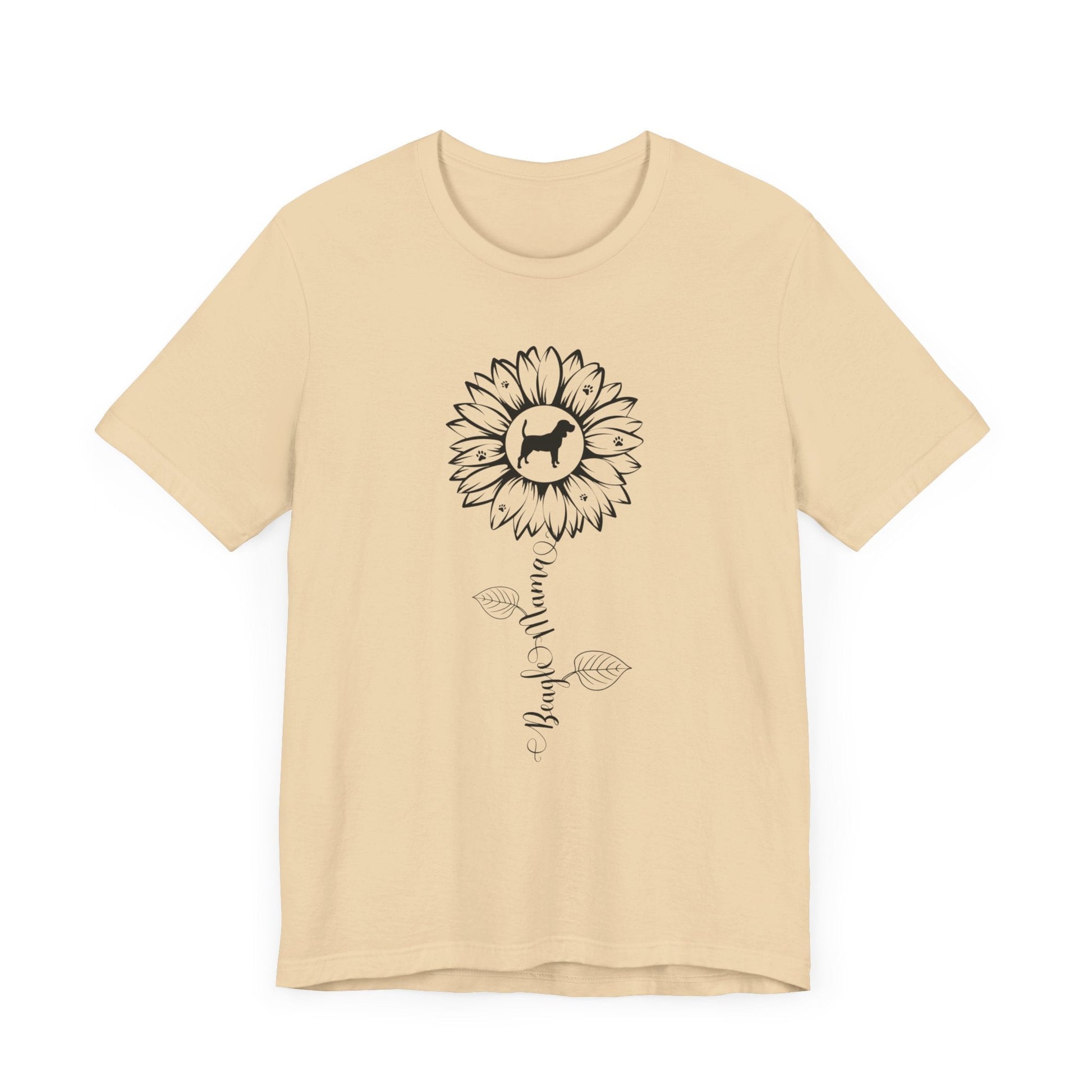 Beagle Mama Sunflower T-Shirt T-Shirt Soft Cream / S