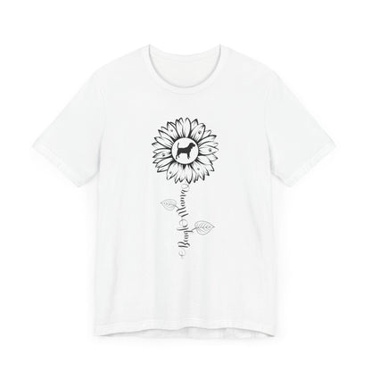 Beagle Mama Sunflower T-Shirt T-Shirt White / S