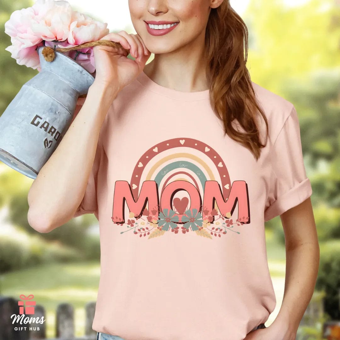 Boho Floral Mom Jersey Short Sleeve Tee T-Shirt