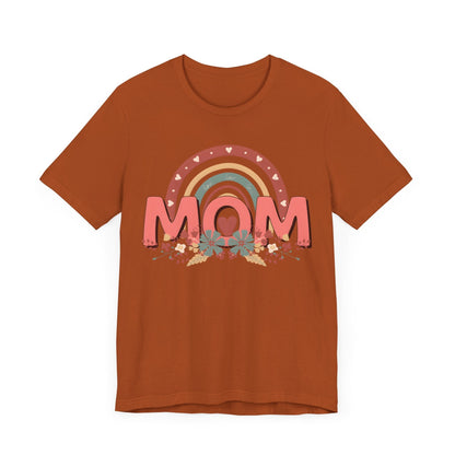 Boho Floral Mom Jersey Short Sleeve Tee T-Shirt Autumn / S