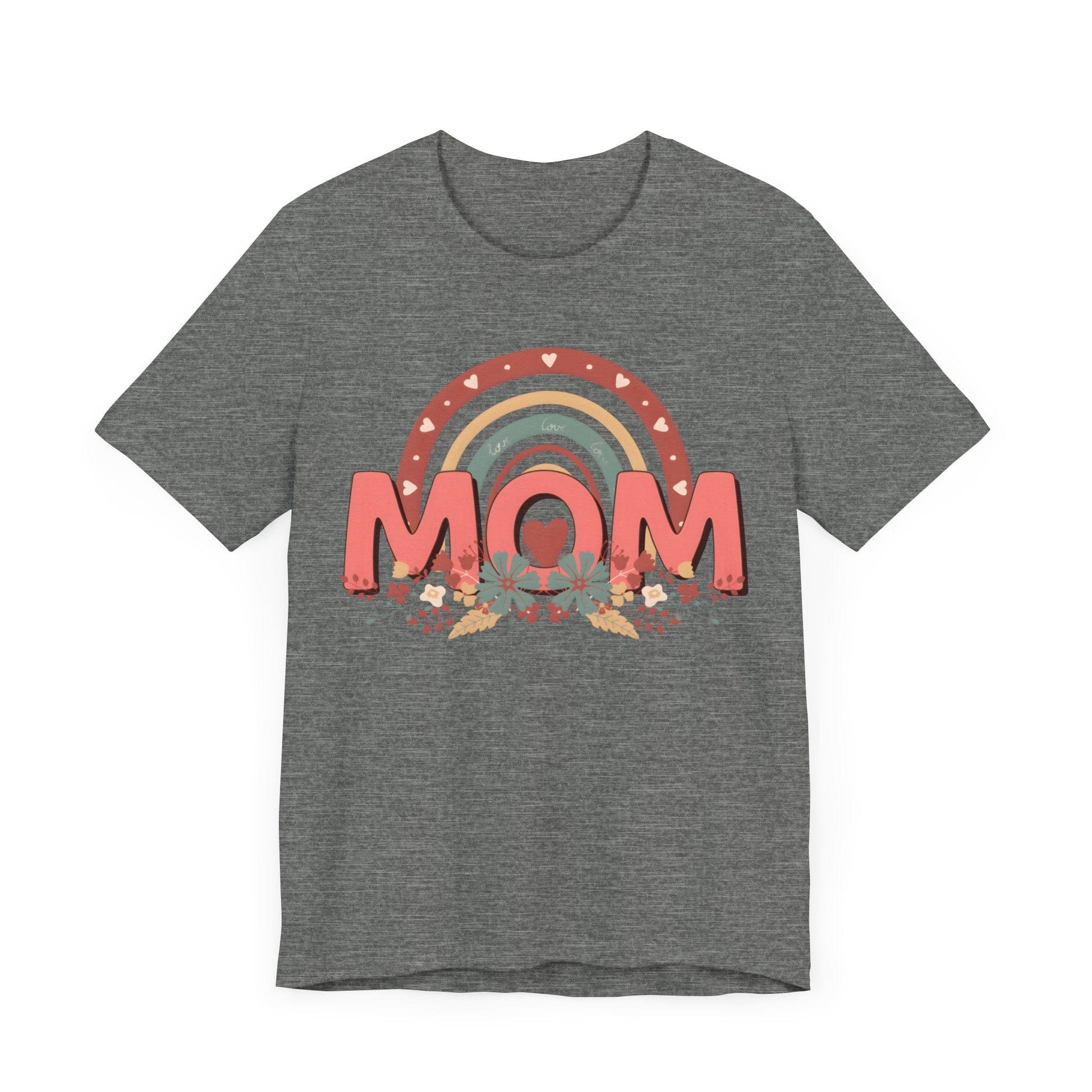 Boho Floral Mom Jersey Short Sleeve Tee T-Shirt Deep Heather / S