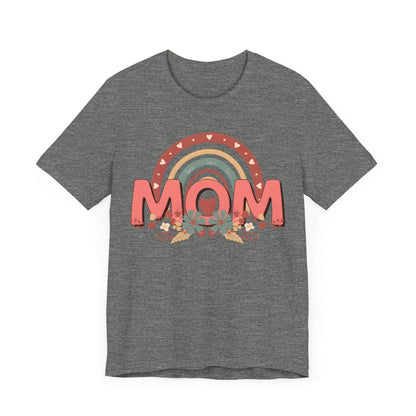 Boho Floral Mom Jersey Short Sleeve Tee T-Shirt Deep Heather / S