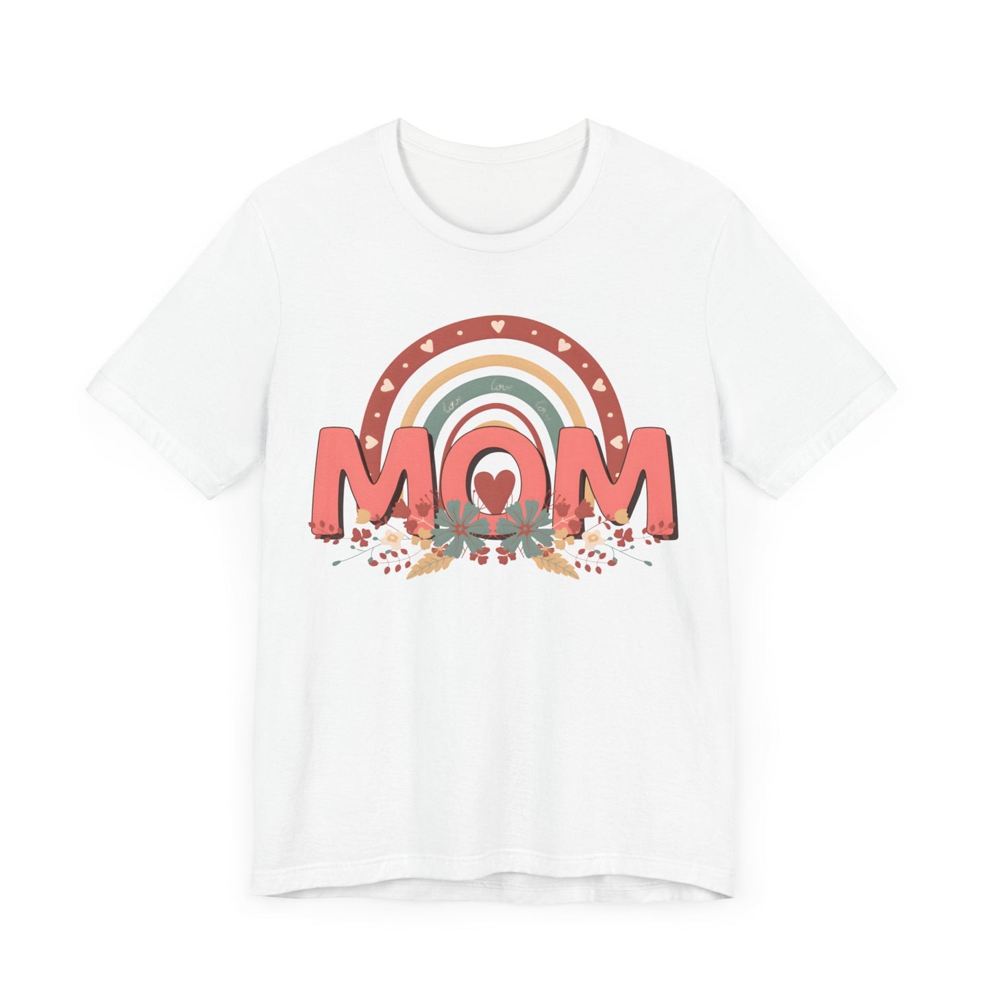 Boho Floral Mom Jersey Short Sleeve Tee T-Shirt White / S