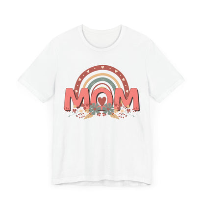 Boho Floral Mom Jersey Short Sleeve Tee T-Shirt White / S