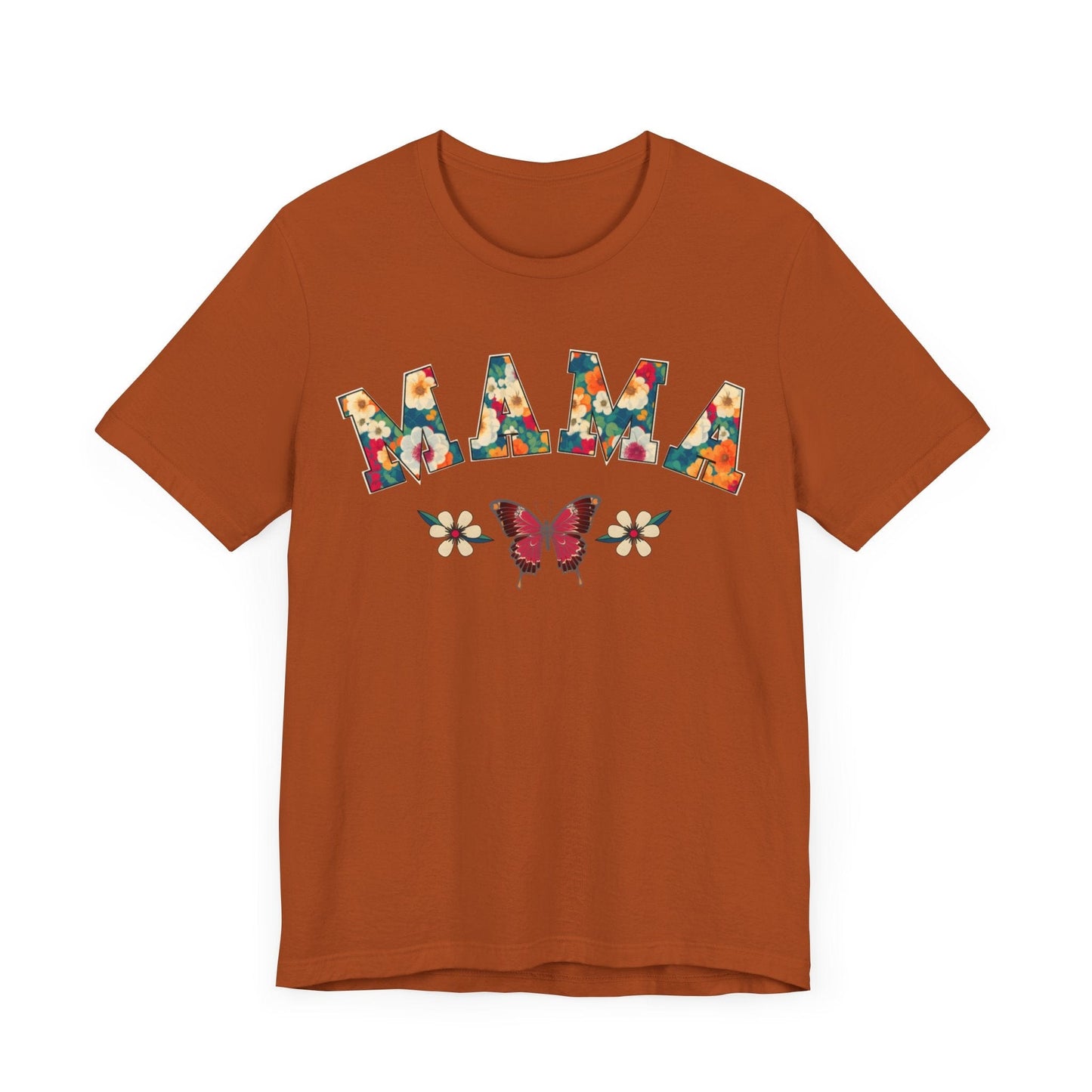 Floral Pattern Mama Jersey Short Sleeve Tee T-Shirt Autumn / S