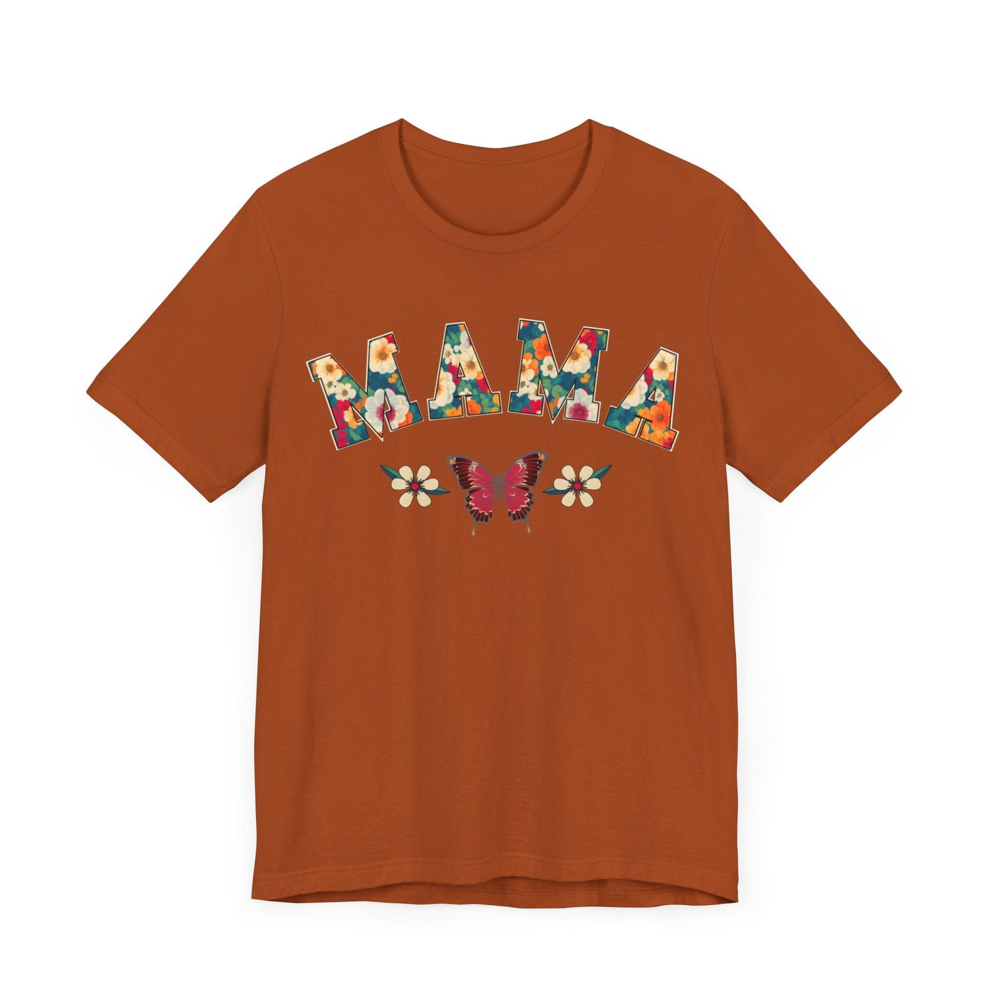 Floral Pattern Mama Jersey Short Sleeve Tee T-Shirt Autumn / S