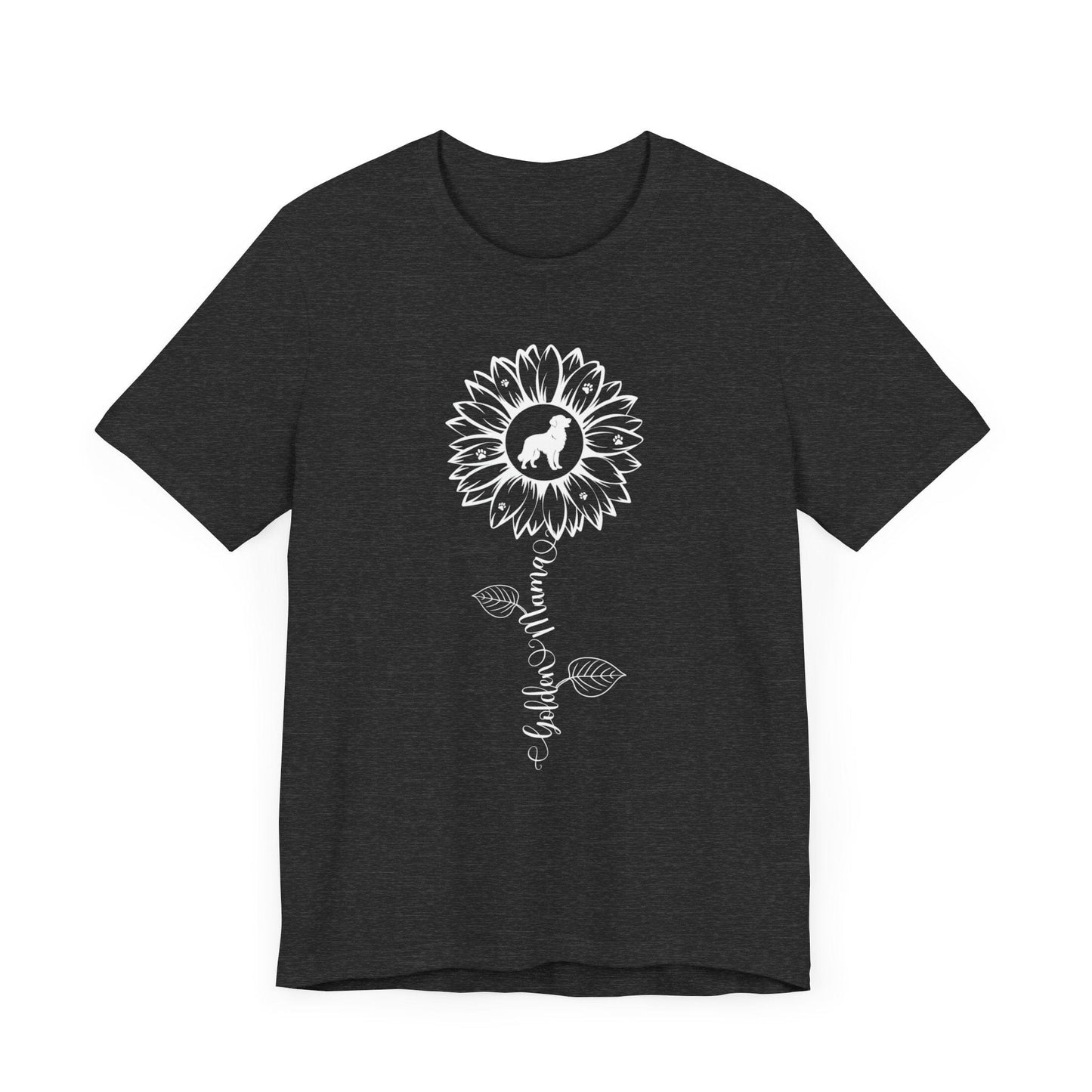 Golden Mama Sunflower T-Shirt T-Shirt Dark Grey Heather / S