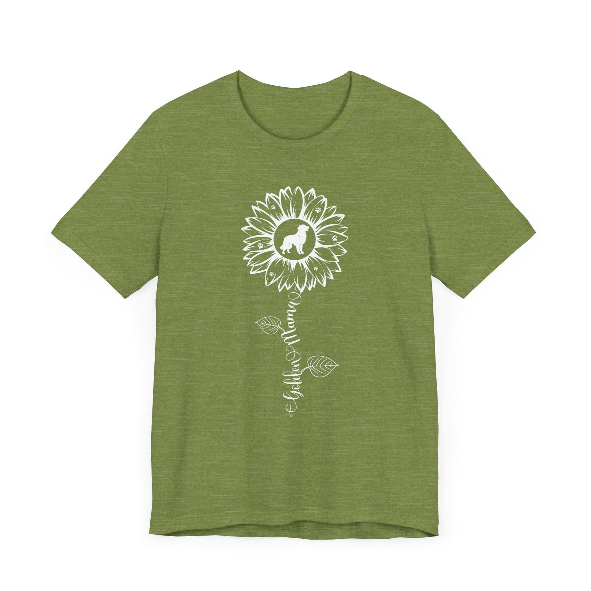 Golden Mama Sunflower T-Shirt T-Shirt Heather Green / S