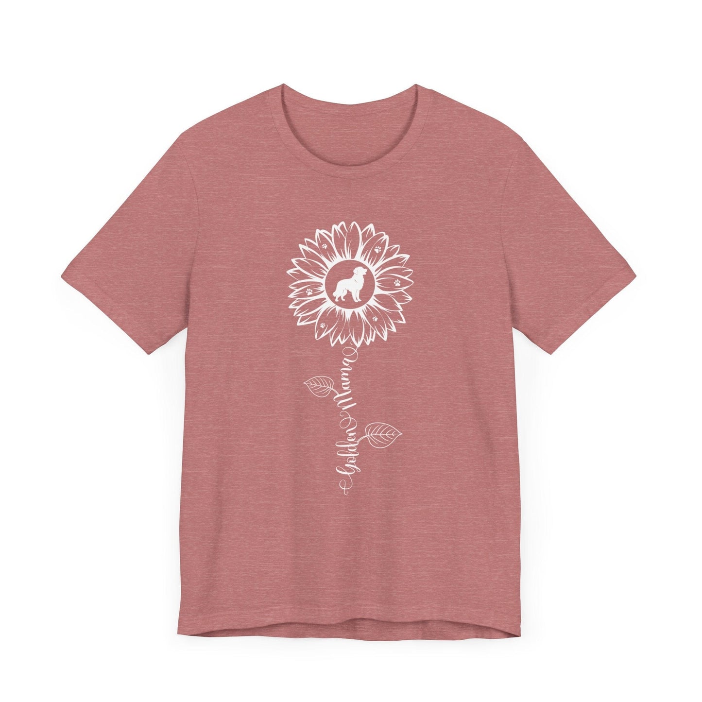 Golden Mama Sunflower T-Shirt T-Shirt Heather Mauve / S