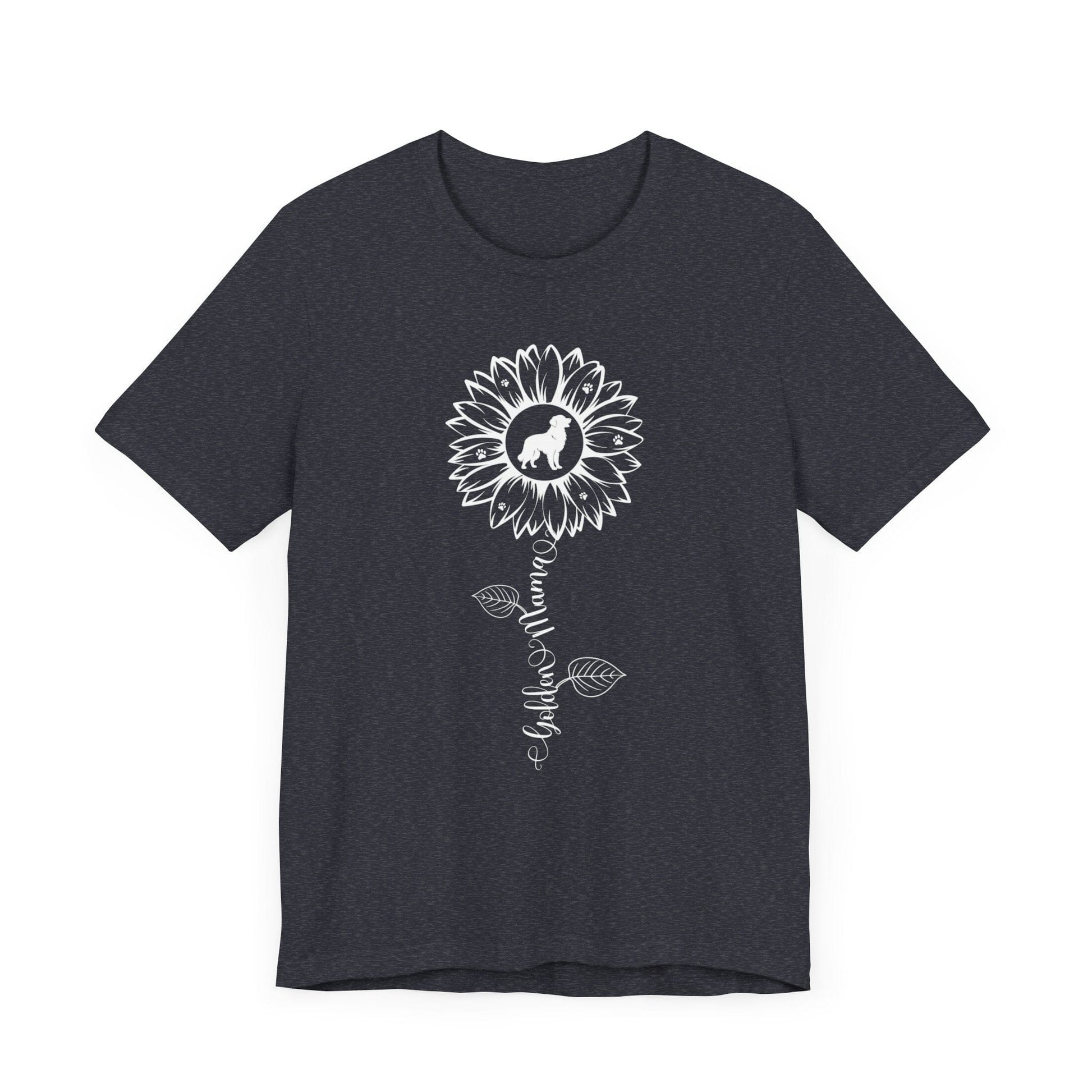 Golden Mama Sunflower T-Shirt T-Shirt Heather Navy / S