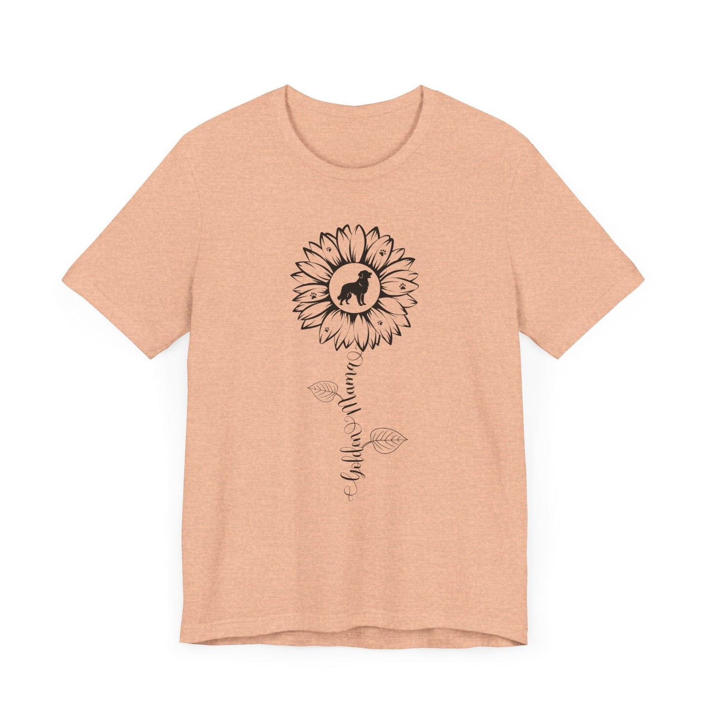 Golden Mama Sunflower T-Shirt T-Shirt Heather Peach / S