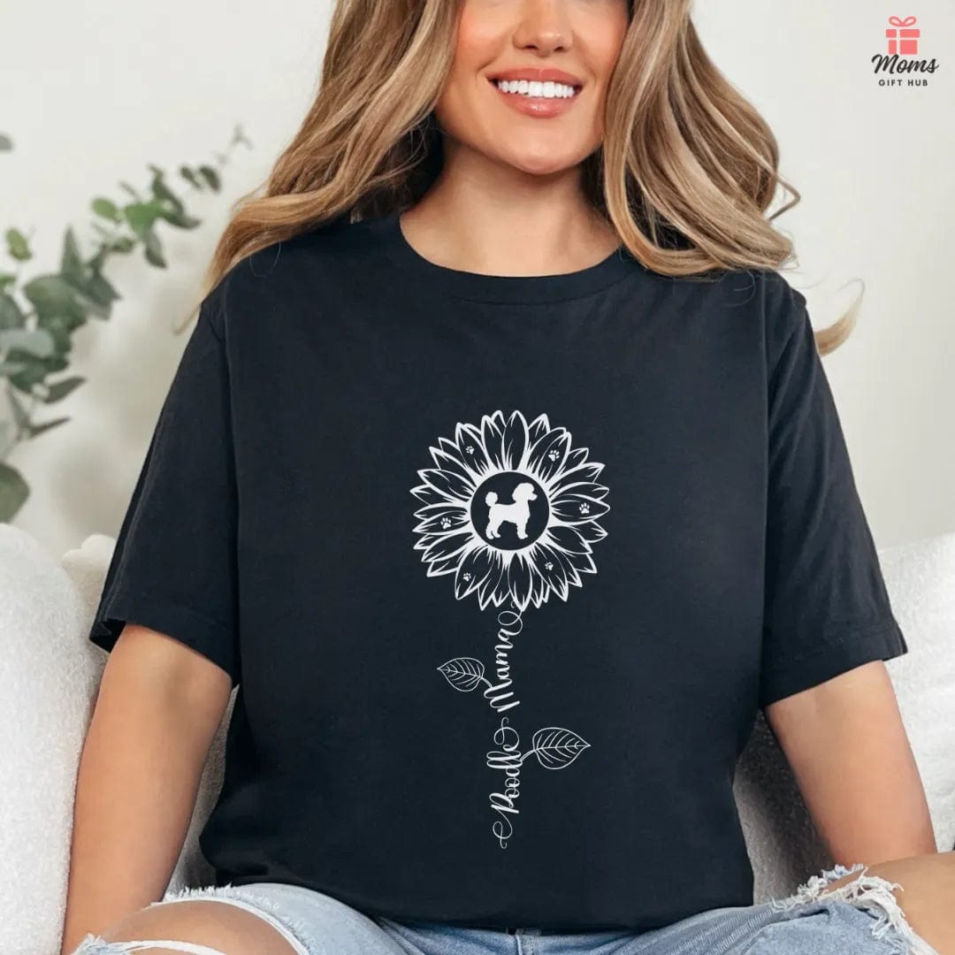 Poodle Mama Sunflower T-Shirt T-Shirt