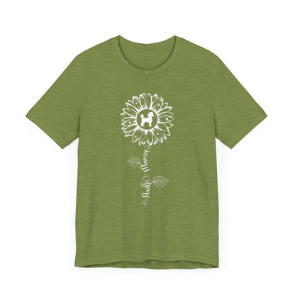 Poodle Mama Sunflower T-Shirt T-Shirt Heather Green / S