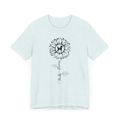 Poodle Mama Sunflower T-Shirt T-Shirt Heather Ice Blue / S