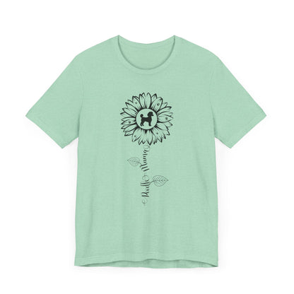 Poodle Mama Sunflower T-Shirt T-Shirt Heather Mint / S