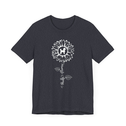 Poodle Mama Sunflower T-Shirt T-Shirt Heather Navy / S